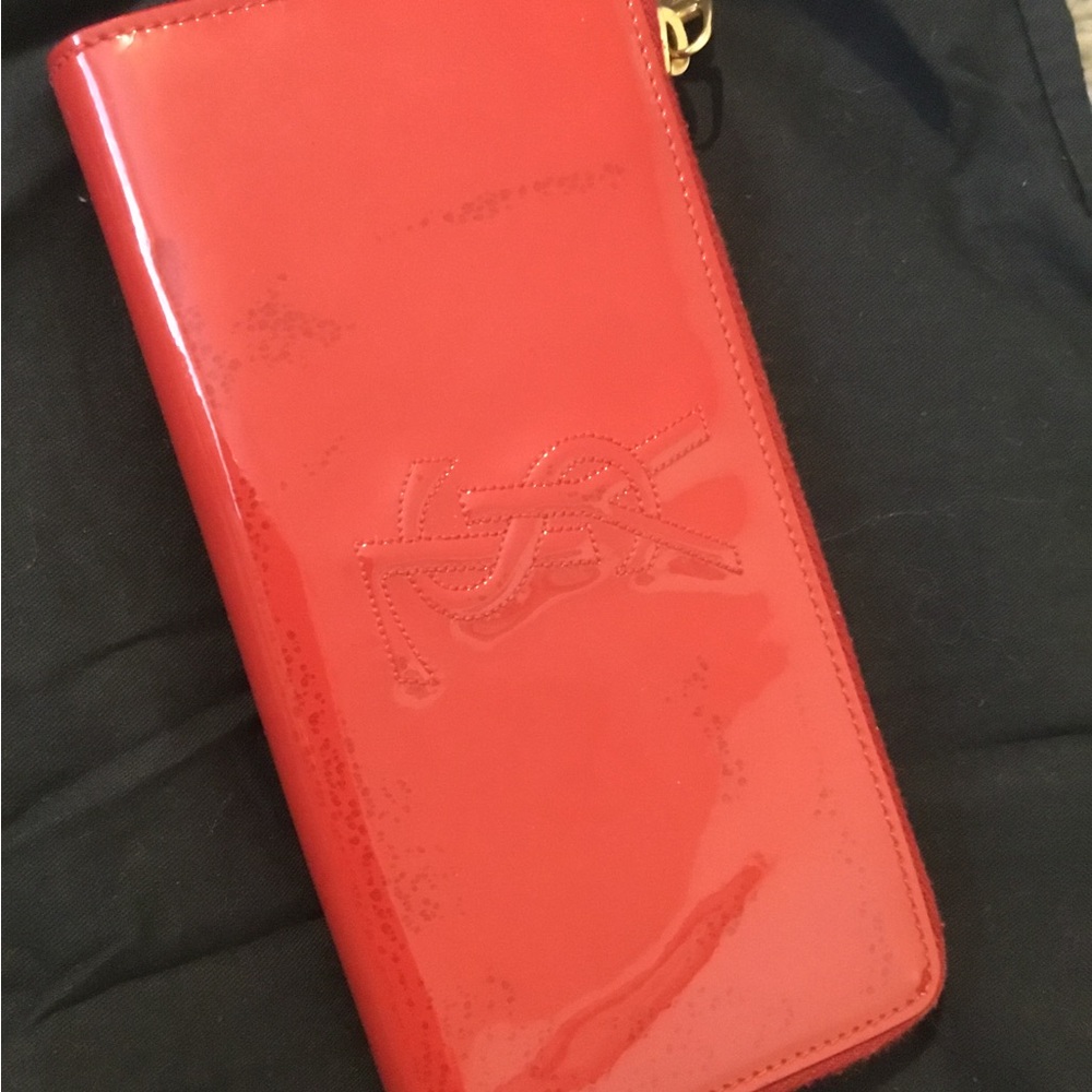 Authentic YSL Patent Leather Wallet & Dust-bag